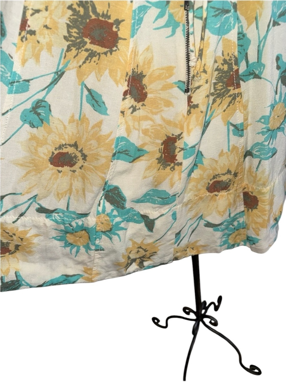 Free People Altura Printed Mini Dress Pale Sunflower Combo XL - Picture 7 of 13